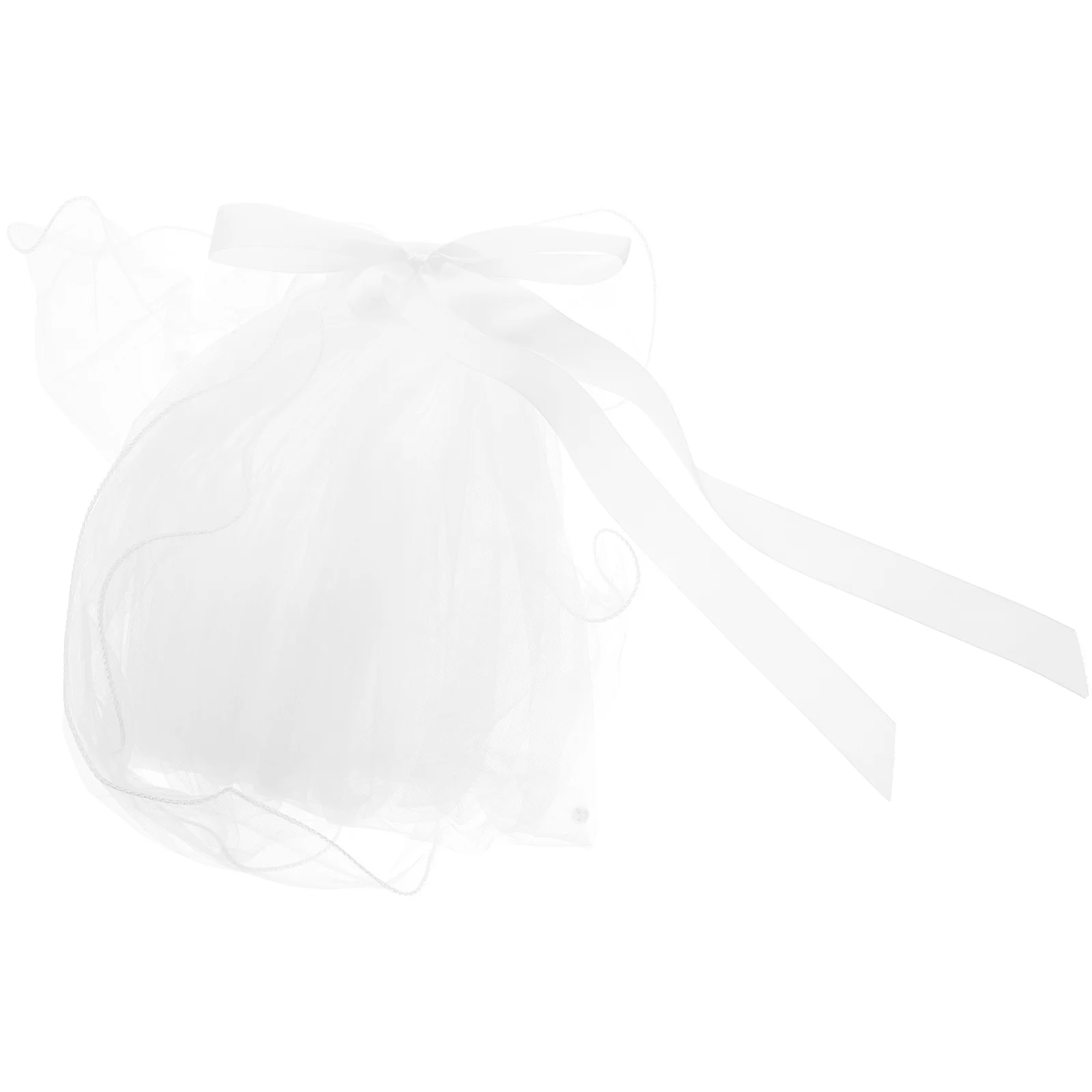 

First Communion Veils Wedding Veil Long Two Layers Flower Headpiece for Wedding Baptism Communion