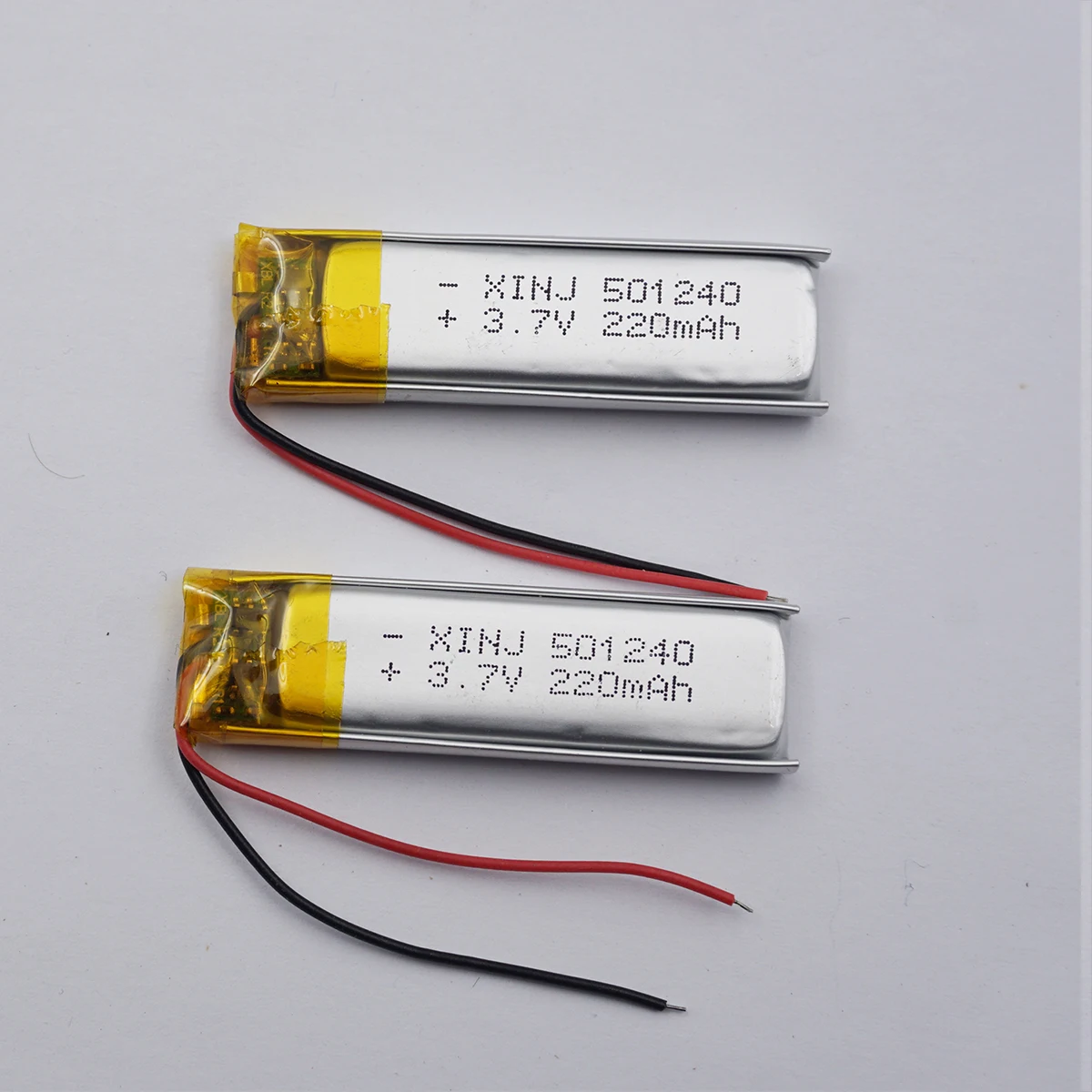 2pcs 3.7V 220 mAh Rechargeable Polymer Li Lipo Battery 501240 For Bluetooth Speaker Headphones GPS Sat Nav Recording Pen 051240