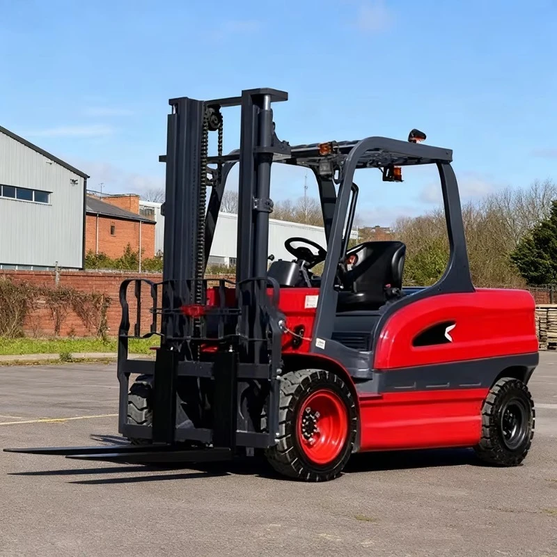 1-ton, 2-ton, 3-ton, 4-ton, and 5-ton all-terrain electric forklifts can lift 1-6 meters.