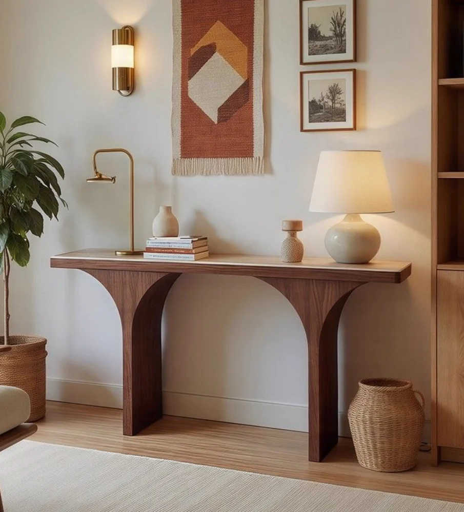 

#Custom Luxury Modern Rustic Solid Wood Eco-Friendly Multifunctional Console Table Handmade Narrow Strong Living Room