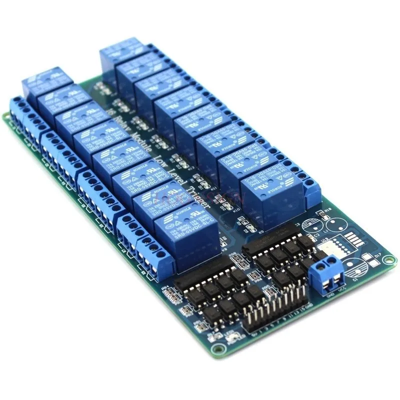 16 channel 5V relay module (low level trigger) DIY model material optocoupler protection electromagnetic relay