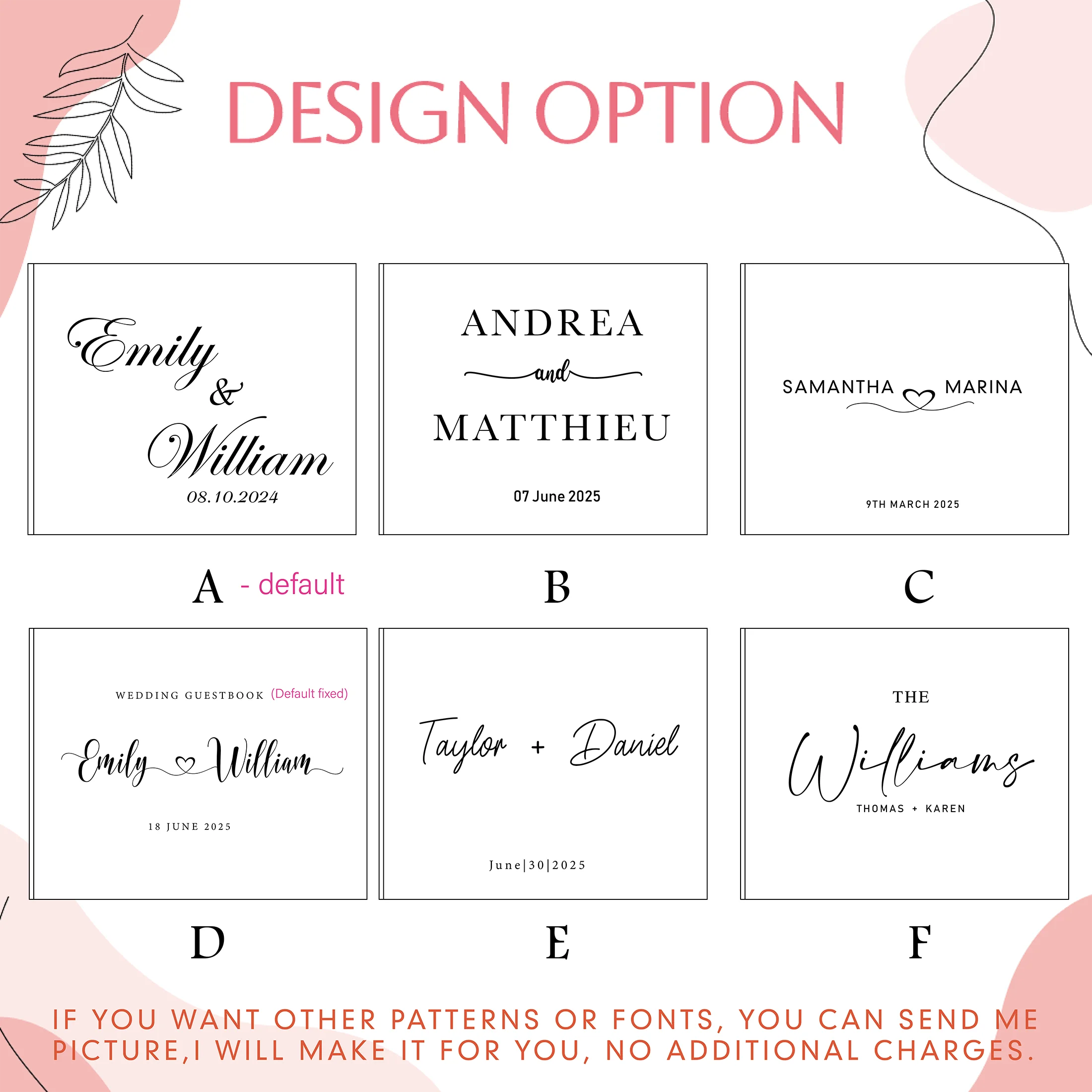 Personalized Guest Book for Wedding White/Black Noble Message Photo Album Simple Elegant Horizontal Keepsake Book Signature Book