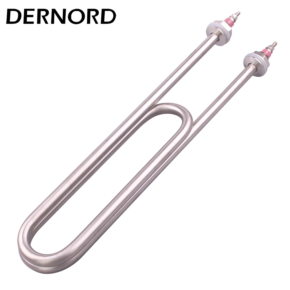 DERNORD Electric Double U Type Steam Heating Element 220V/380V SUS304 2kw/3kw/4kw/5kw/6kw M16/M18 Thread Heater