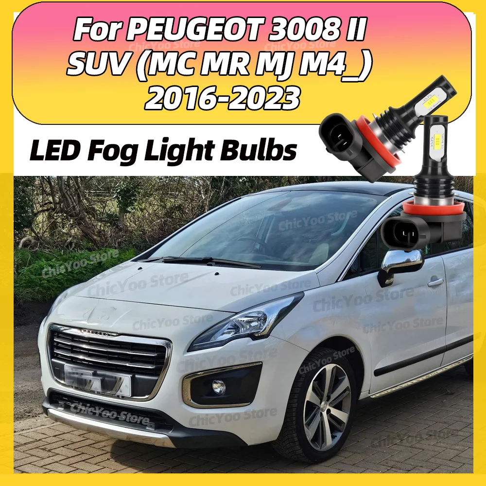 

Светодиодные автомобильные противотуманные фары, лампы Plug and Play для PEUGEOT 3008 II SUV MC MR MJ M4 2016 2017 2018 2019 2020 2021 2022 2023