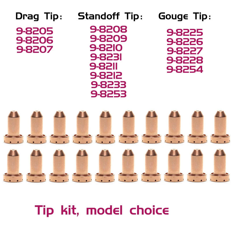 CSDJSM, SL60 SL100 Plasma Tip kit 9-8205 9-8206 9-8207 9-8208 9-8209 9-8210 9-8211 9-8225 9-8212 9-8253 For Thermal Dynamics