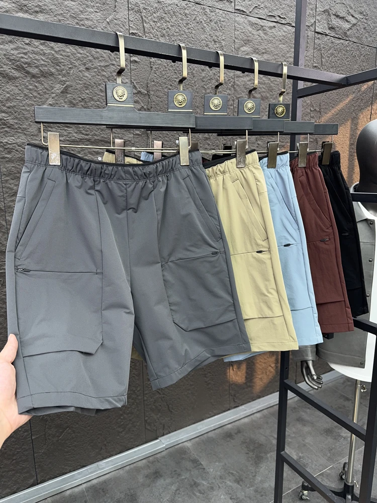 

Мужская уличная рабочая одежда, брюки из 5 предметов, горная серия, дышащая летняя повседневная одежда, однотонная свободная эластичная талия