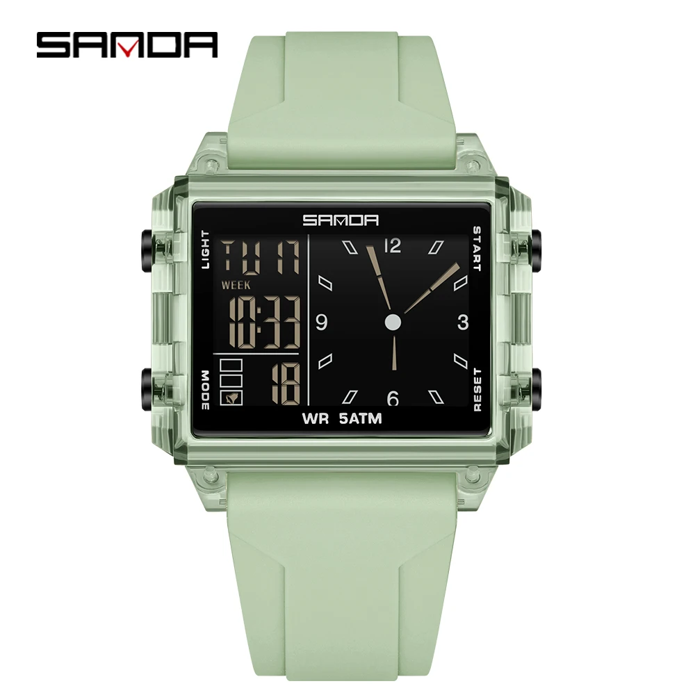 SANDA 6273 Sports Men's Electronic Watch Waterproof Multi Functional Analog Pointer Display Casual Women's Digital Watch Reloj