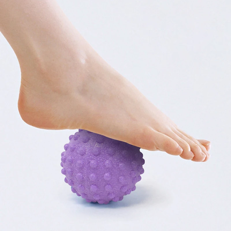 ลูกกลิ้งนวดเท้าถั่วลิสง Double Lacrosse Spiky Ball Myofascial ลูก Plantar Fasciitis Mobility กลับเท้าบรรเทาอาการปวด