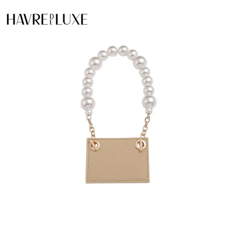 Card Holder Of Women Transformation Pearl Short Chain DIY Bag Wallet Liner Crossbody Shoulder Strap Single-Purchase Accessories