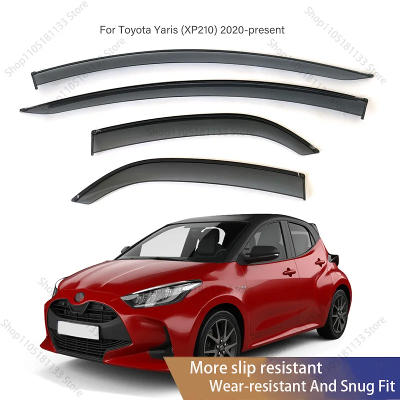 High Quality Window Visor For Toyota Yaris Hatchback 2020-2025 Side Window Sun Rain Visor Weathershield Window Deflectors