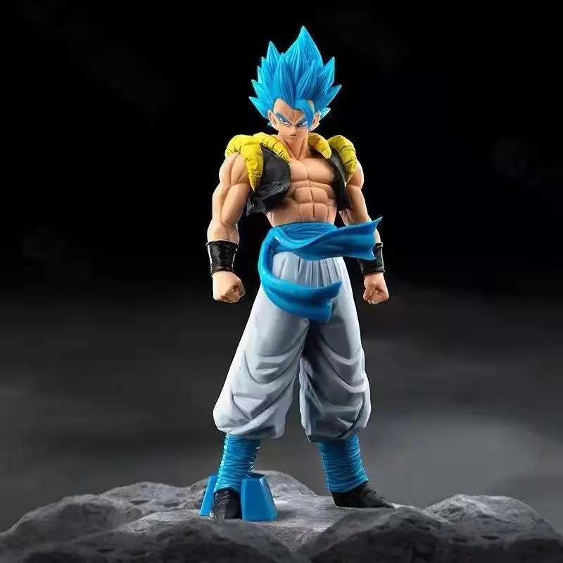 32CM Dragon Ball Super Gogeta Super Saiyan Blue Hair Standing Large Model Toy Gift Ornament action Figure bambola da collezione PVC