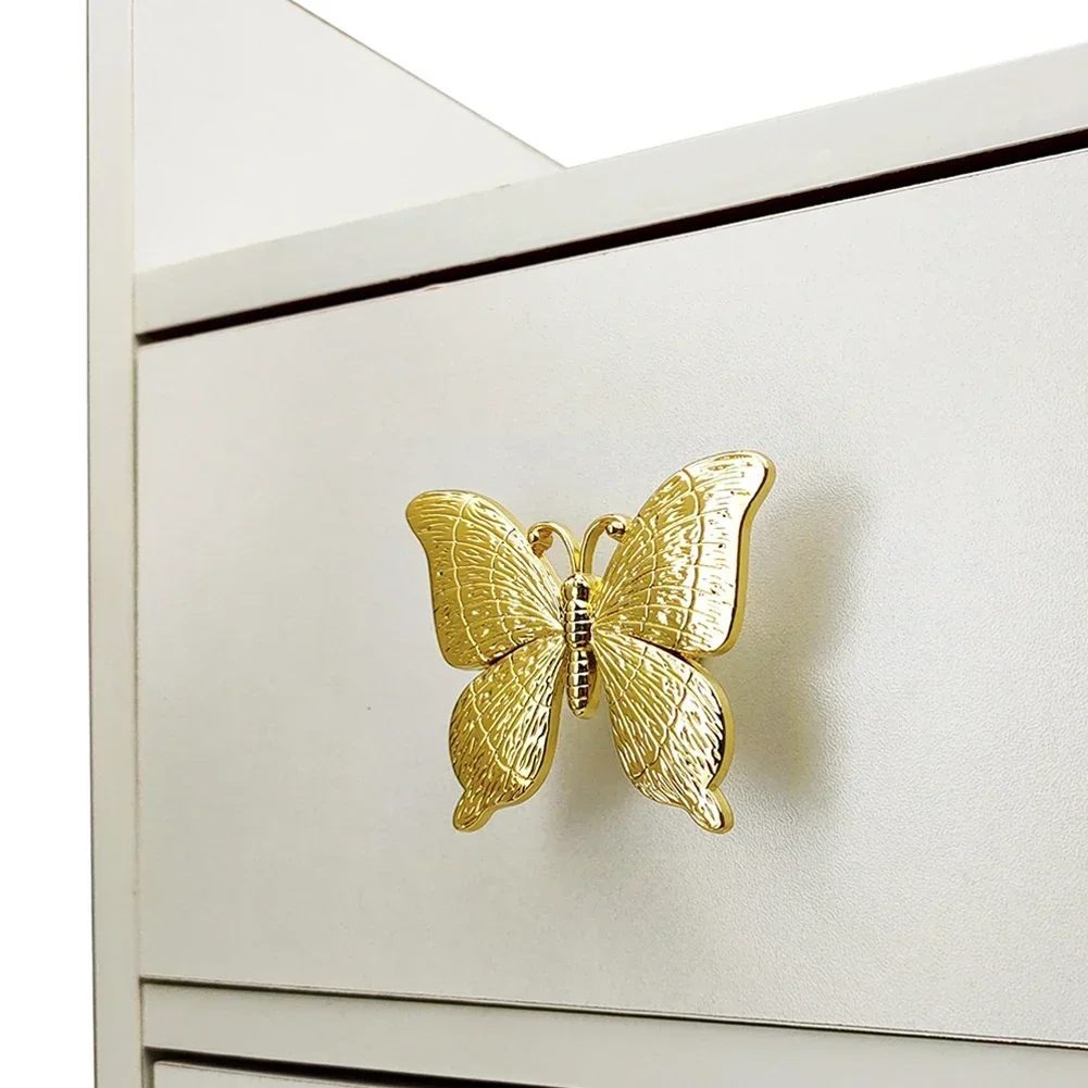 Vintage Butterfly Shape Zinc Alloy Furniture Handle Door Cabinets Knobs For Children Hardware Wardrobe Cupboard Door Pulls