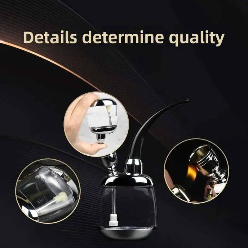 High Quality Business Portable Water Smoking Pipe with Bent Type Handmade Smoking Accessories Glass Hookah Cigarette Filter view 3