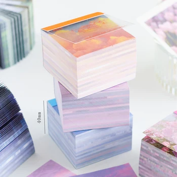 400 romantycznych notesów ins wiatr krajobraz niebo romantyczne kwiaty zapisywalna wiadomość memo kolaż zmierzch Diy materiał do scrapbookingu
