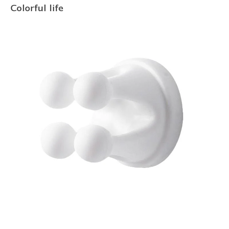 6 قطعة أصحاب فرشاة الأسنان سيليكون مقاوم للماء ذاتية اللصق متعددة الوظائف السنانير لكمة الحرة الحلاقة ماكينة حلاقة رف تخزين هوك #5