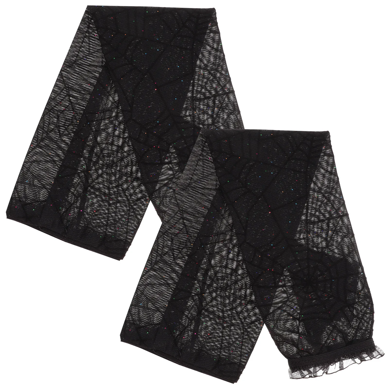 

1Pair Gauze Fingerless Gloves Halloween Spider Web Design for Cosplay Party Supplies Women Men Festival Wear