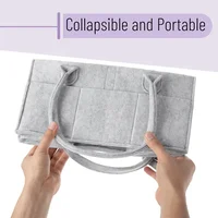 Sac à couches pour bébé, sac de support portable, table de changement et boîte de rangement des essentiels de pépinière de voiture 4