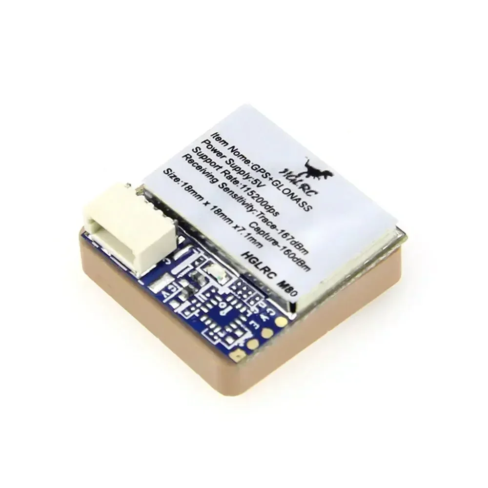 وحدة HGLRC M80 Mini GPS لسباق FPV - 3-5S، UART/I2C، خفيفة الوزن، تناسب Betaflight/iFlight GOKU FC