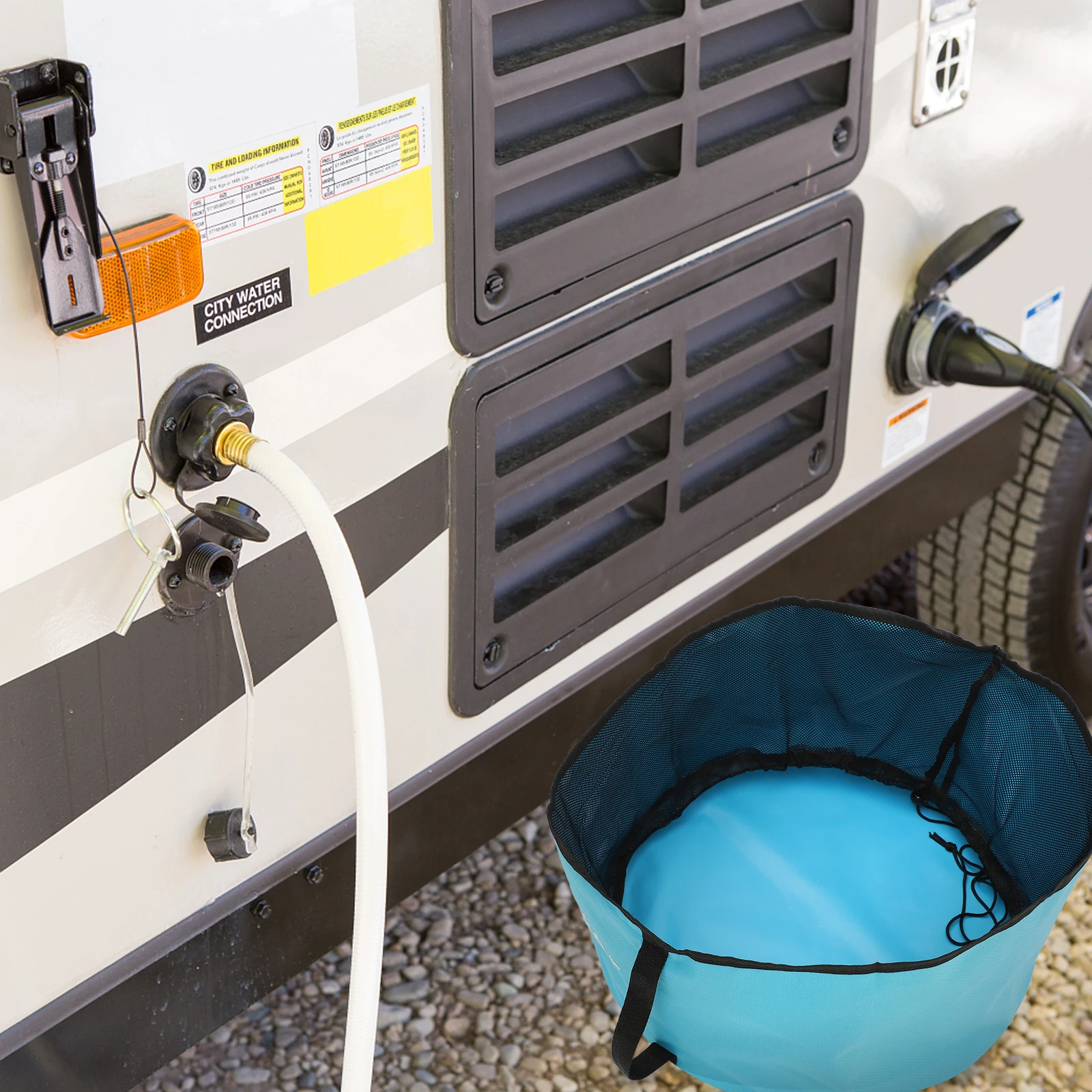 

Large Capacity RV Tool Bag 600D Oxford Cloth Wear resistant Storage ganizer Multi function Wire Hose Pouch For Accessories