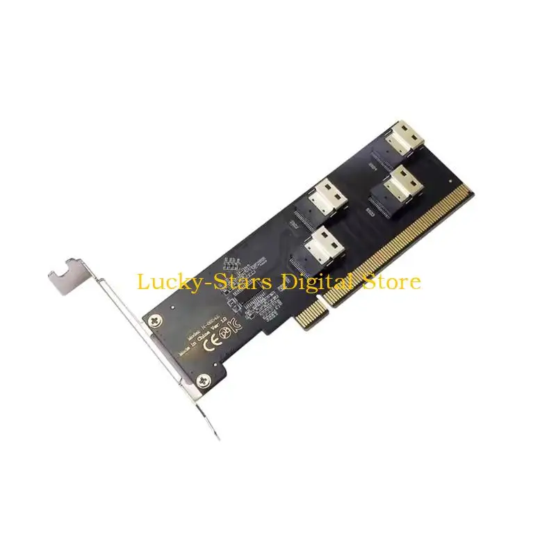 

T3EE PCIe to M.2 Card 4 Port PCIe Controller PCIe X16 to SFF-8654 VROC for RAID Expansion Card Support for Windows 10