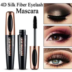 4D Silk Fiber Mascara Waterproof And Easy To Dry Natural Eyelash Eyelash Long Mascara Cosmetics Makeup Black Soft Thick Y5Z0