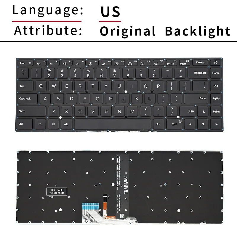 Teclado Original para ordenador portátil, retroiluminación para Xiaomi Mi RedmiBook, XMA1901, XMG1902, XMA2007, XMA2009, XMA2002, XMA2012-DJ, AN AJ