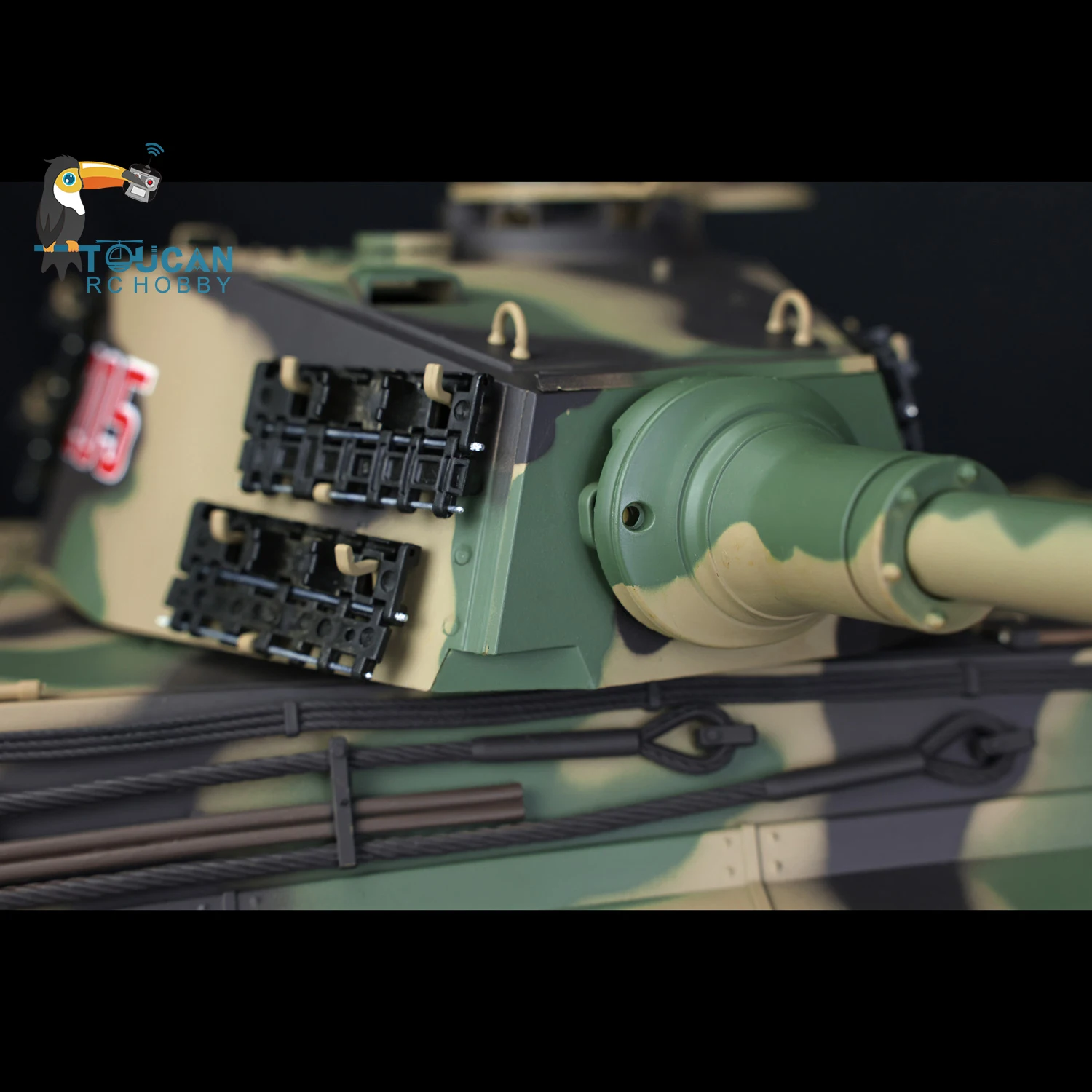 Heng Long 1/16 7.0 Plastikowy 3888A Niemiecki King Tiger RC Czołg z Efektem Odrzutu Lufy 360 °   Zabawka wojskowa na podczerwień, model czołgu Panzer