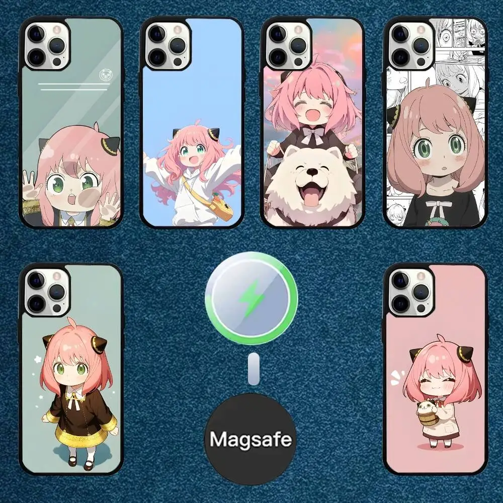 

S-Spy X Family Anya Forger Phone Case For iPhone 16,15,14,13,12,11,Plus,Pro,Max Mini Magsafe Magnetic Wireless Charging