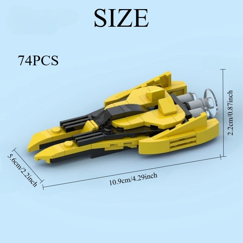 

Mini Spaceship Building Kit - MOC-Compatible Sci-Fi Model for Teens & Adults, STEM Educational Gift with Guide