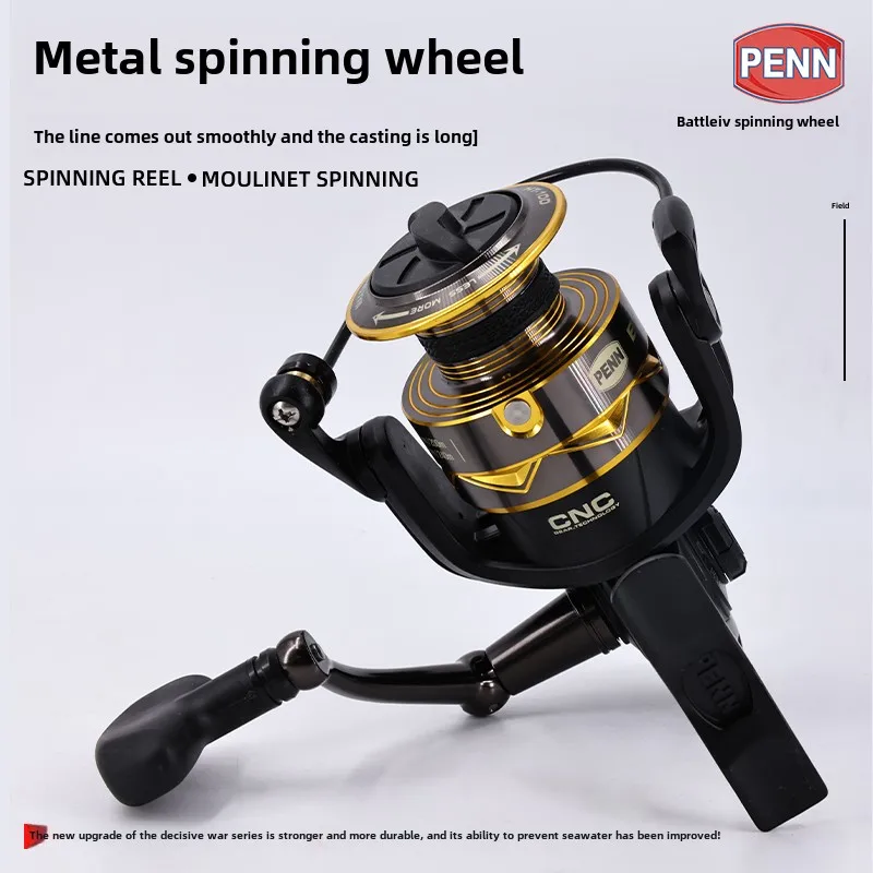PENN Battle IV3000 4000 5000 6000 5.6:1 11.3KG Mulinello da spinning interamente in metallo Mulinello da jigging per pesca in mare in alluminio per esche da lancio lunghe