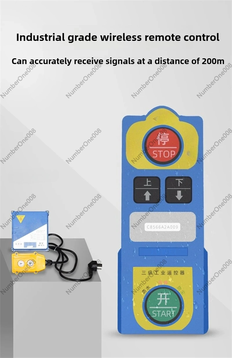 Wireless Remote Control Micro Electric Hoist Winch 220V for Home Decoration, Small Multifunctional Lifting Crane