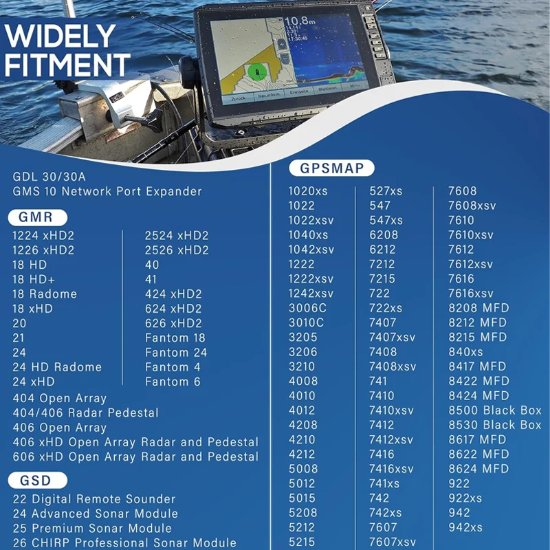 010-10603-00 موصل كابل الشبكة البحرية RJ45، متوافق مع أجهزة الرادار Garmin Marine، تمر من خلال قابس RJ45 2-Pack