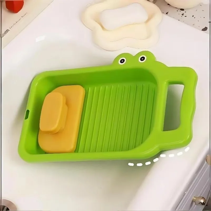 Hot Sale Household Cartoon Crocodile Washboard Non Slip Multifunctional Hand Wash Board Dorm Underwear Laundry Accessory