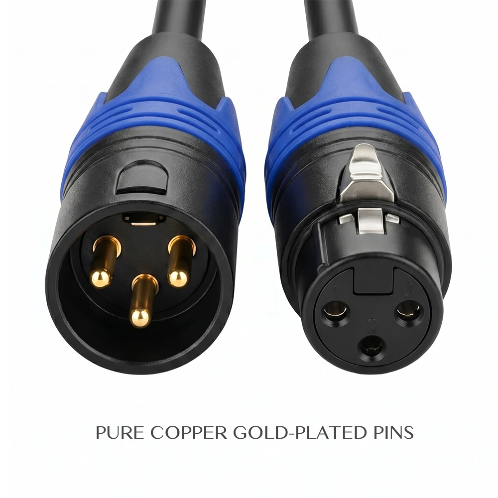 XLR Cable 3Pin Male to Female Mic Audio Cord, Balanced Extension Wire for Microphone Mixer Amplifier Speaker Stage Studio