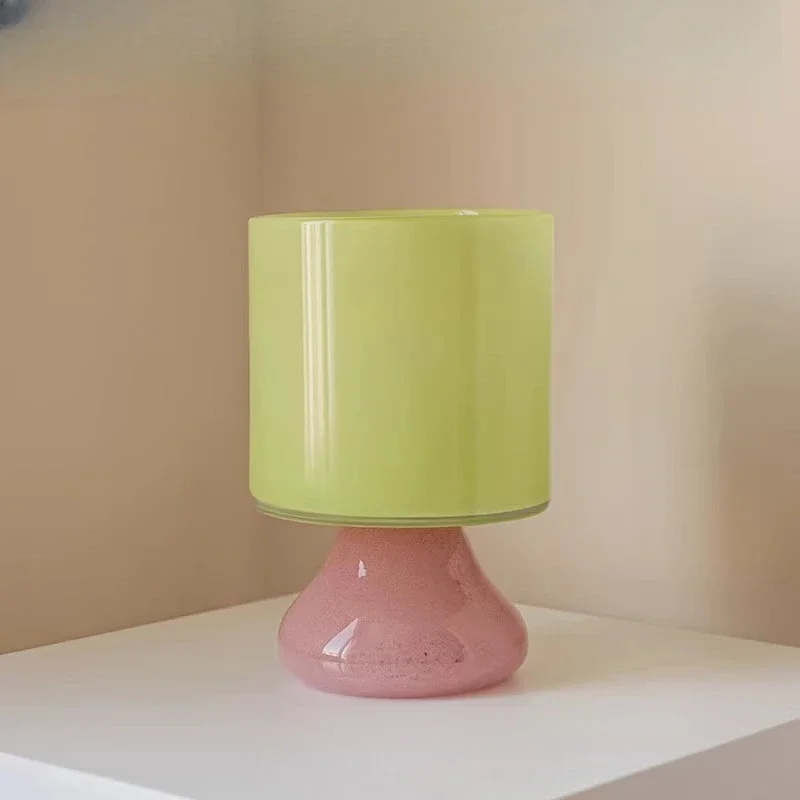 Medieval wabi-sabi wind glazed vase semi-home high-end color matching dopamine Fenton windshield
