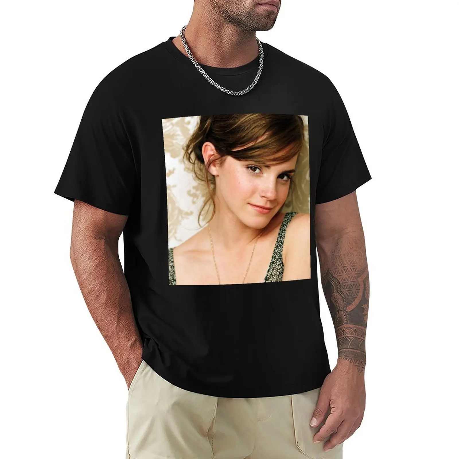 

EMMA WATSON T-Shirt Casual Simple Design Short Sleeve Shirt