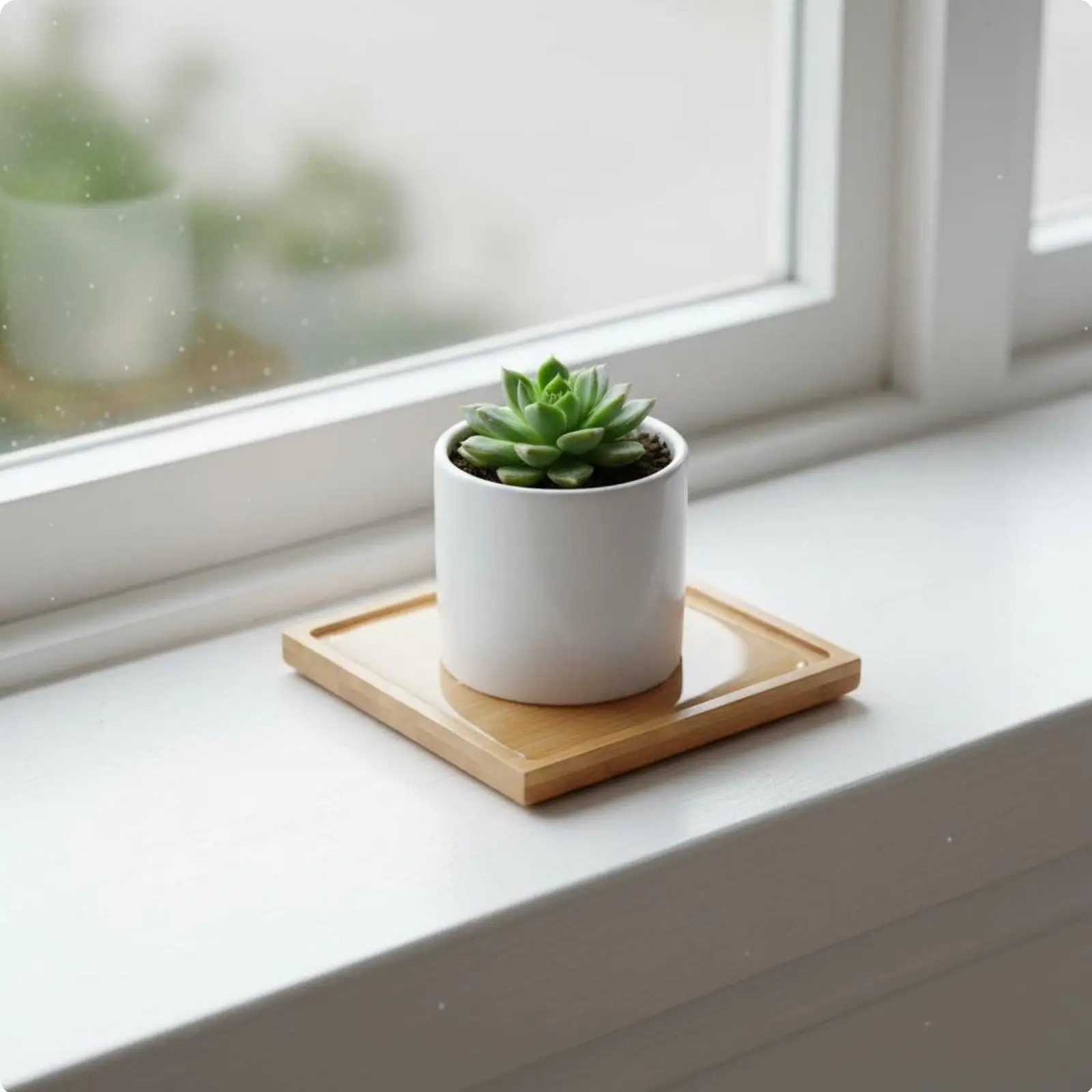 Bamboo Industrial Tray Plant Pot Coaster Geometric Saucer Durable Base for Indoor Plant Pot Cover Protection