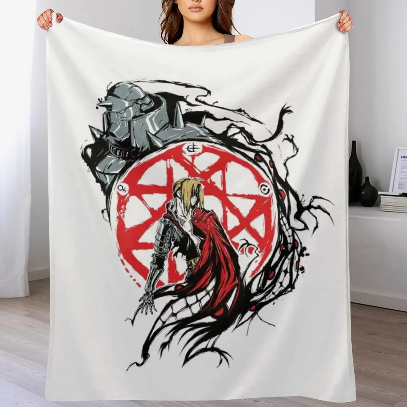 

Fullmetal Alchemist brotherhood Anime Throw Blanket cosplay anime Summer Beddings Custom For Baby Blankets