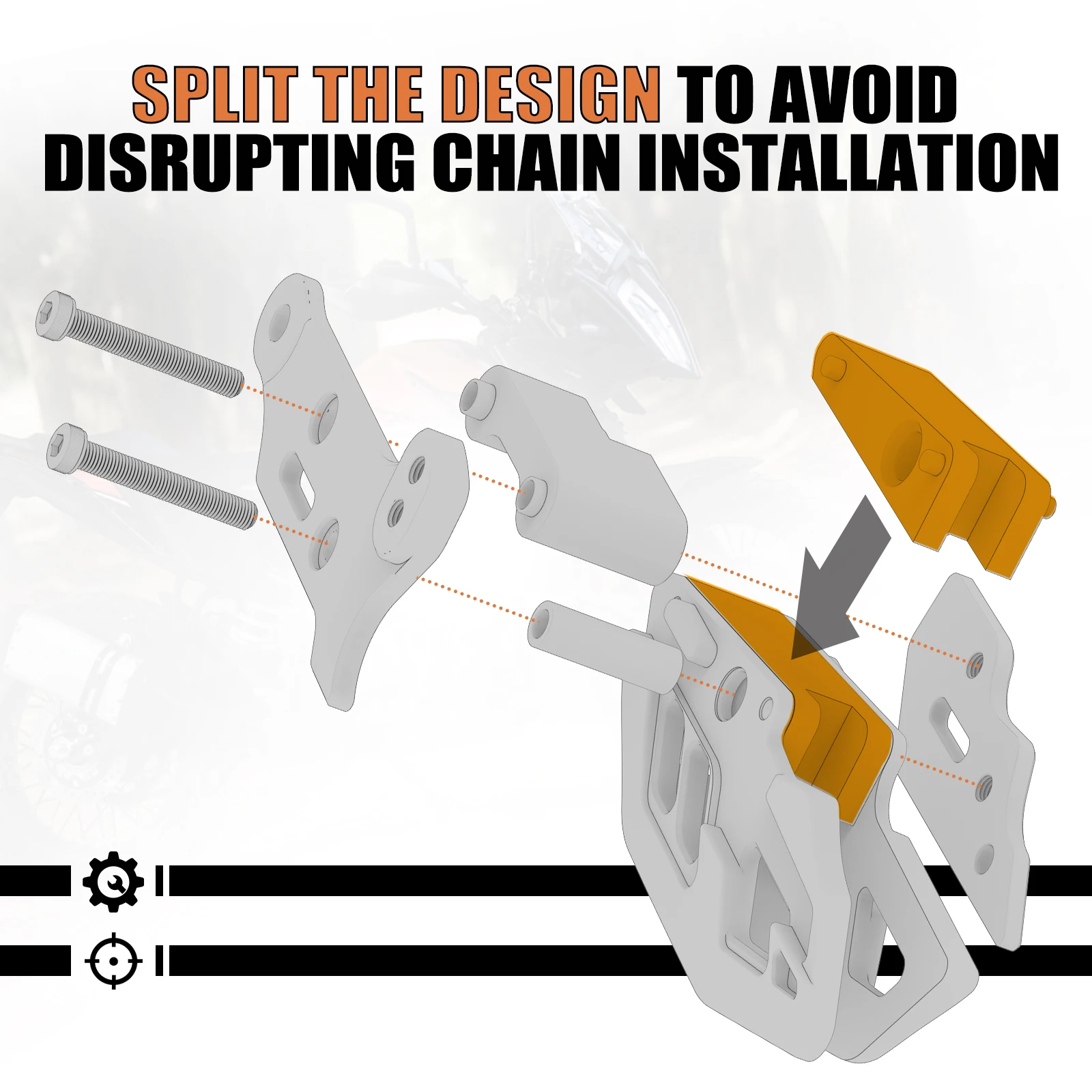 Para ktm 250 390 aventura 790 890 aventura guarda corrente protetor guia de corrente para husqvarna 701 enduro 701 supermoto nordin 901