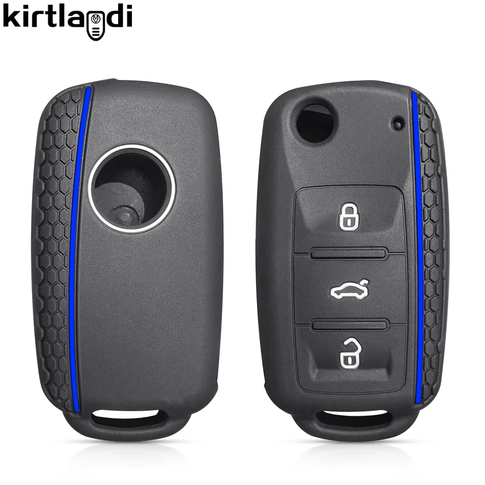 Car Remote Key Fob Case Key Cover Holder For VW UP Jetta Golf 6 Caddy Passat B5 Caravelle Touran Polo For Skoda Octavia Fabia