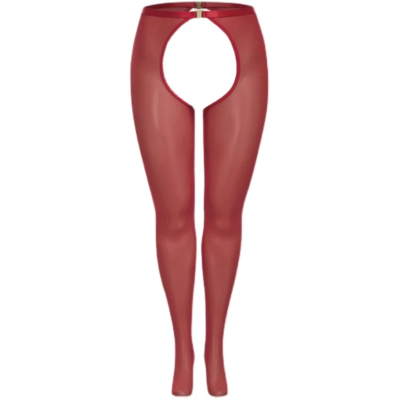 حجم كبير 200 Pou مثير المعاوضة المنشعب تصميم مفتوح الجوارب النسائية بعقب التعرض Panhose المرأة الشتاء Faion الملابس
