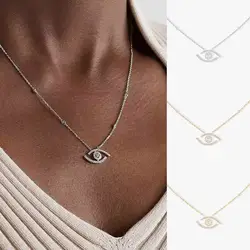 High quality 925 women's necklace with soul eye pendant, sliding series with multiple necklaces, holiday gift