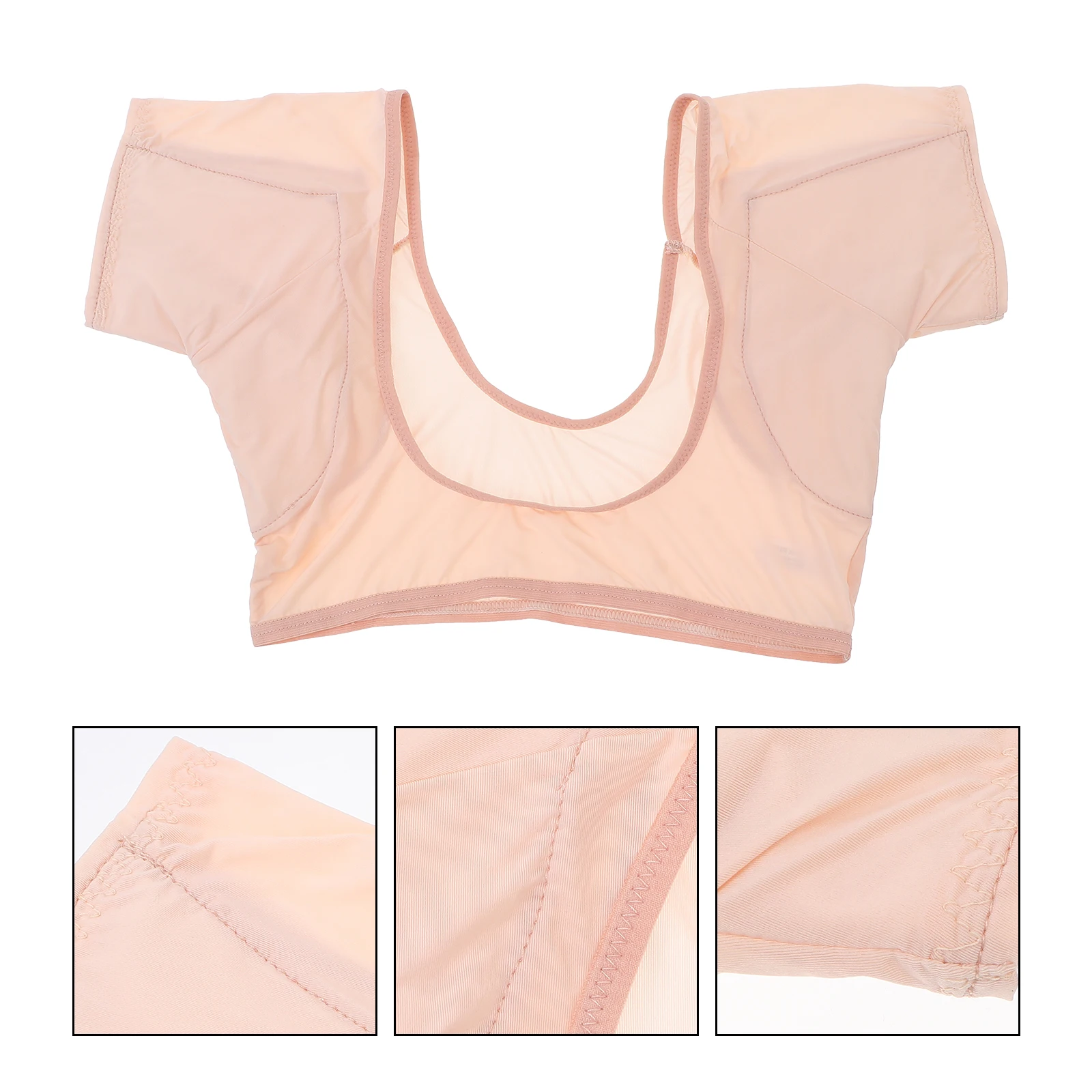 

1pc Breathable Mesh Bra For Women Light Beige Sweat Absorb Washable Women Underwear Supportive Workout Clothing