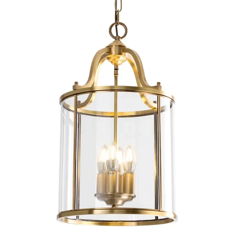 European Retro Glass Chandelier Outdoor Lighting Fixture Vintage Style Ceiling Lamp for Patio Garden Decor
