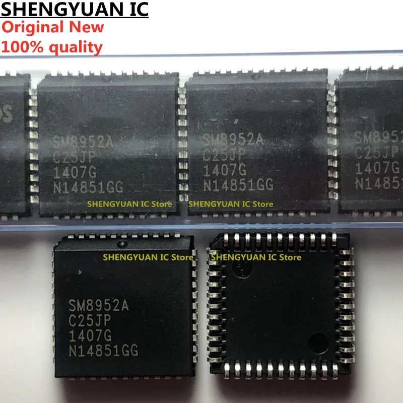 5pcs/lot SM8952AC25JP PLCC44 SM8952AC25 SM8952A   8-Bits Micro-controller With 4/8KB flash embedded 100% new imported original