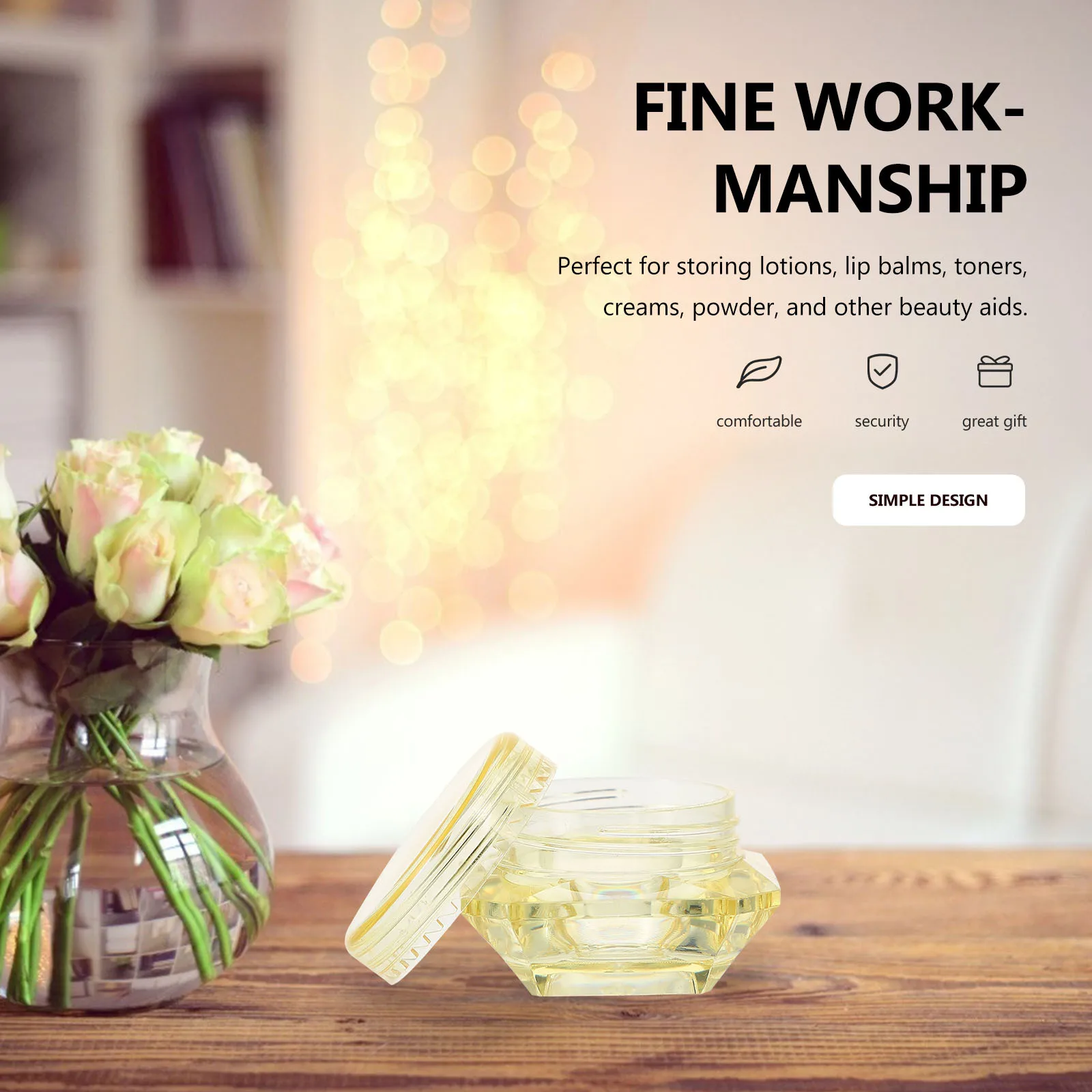 

100Pcs Empty Face Cream Container Reusable Cream Sub Jar with Good Sealing Effect Multipurpose Sub Container for Cosmetics