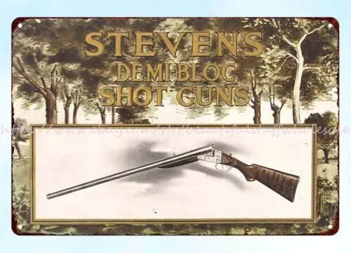 Early Stevens Shotgun Catalog metal tin sign indoor outdoor wall art for living