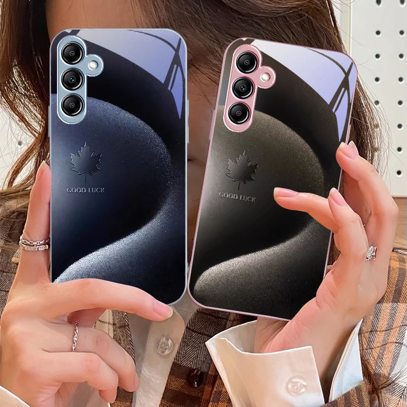 

Simple lines maple leaves For Samsung A73 72 71 A70 56 55 54 A53 52 51 50 42 A35 A34 33 32 31 26 25 24 23 22 30 glass phone case