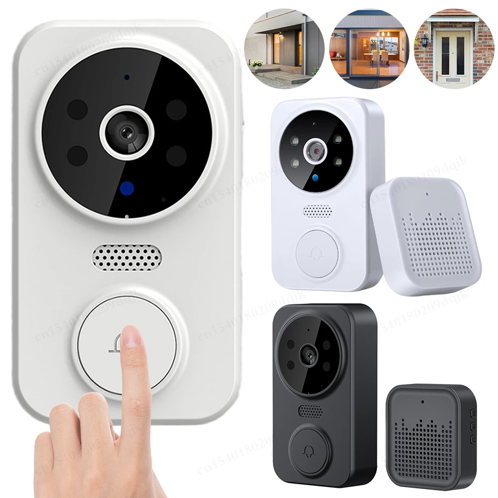 Wireless WiFi Audio Doorbell IR Night Vision Smart Home Security Door Bell Phone Two-way Intercom System HD Camera Monitor