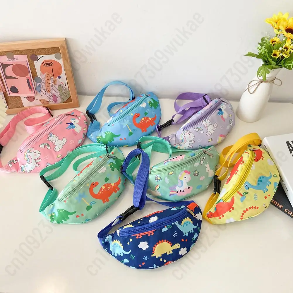 Children Cute Belt Bag Kids Chest Bag Girls Boys Mini Kawaii Crossbody Bags Kids Cartoon Money Coin Purse Single Shoulder Bag